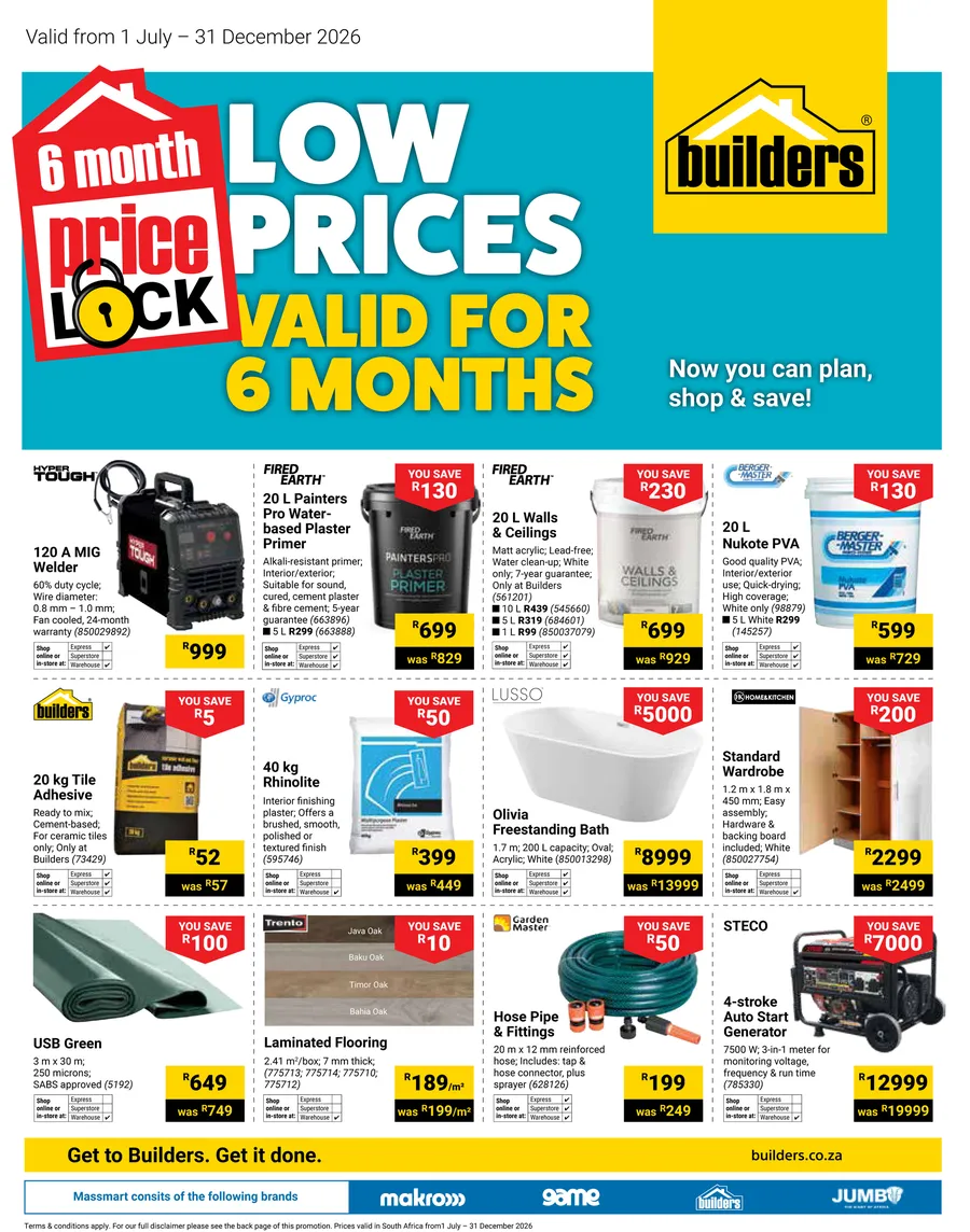 Builders: Price Lock