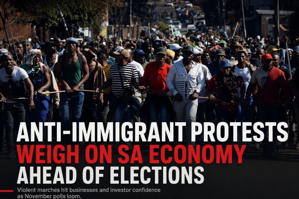 Anti-immigrant protests weigh on SA economy ahead of elections