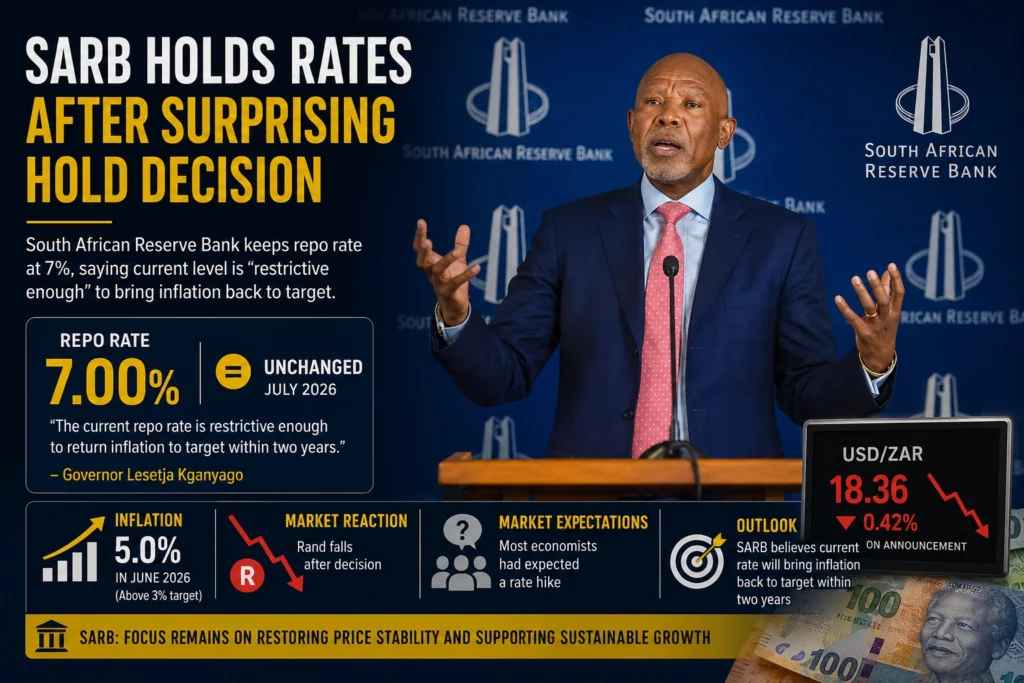 SARB holds rates after surprising hold decision