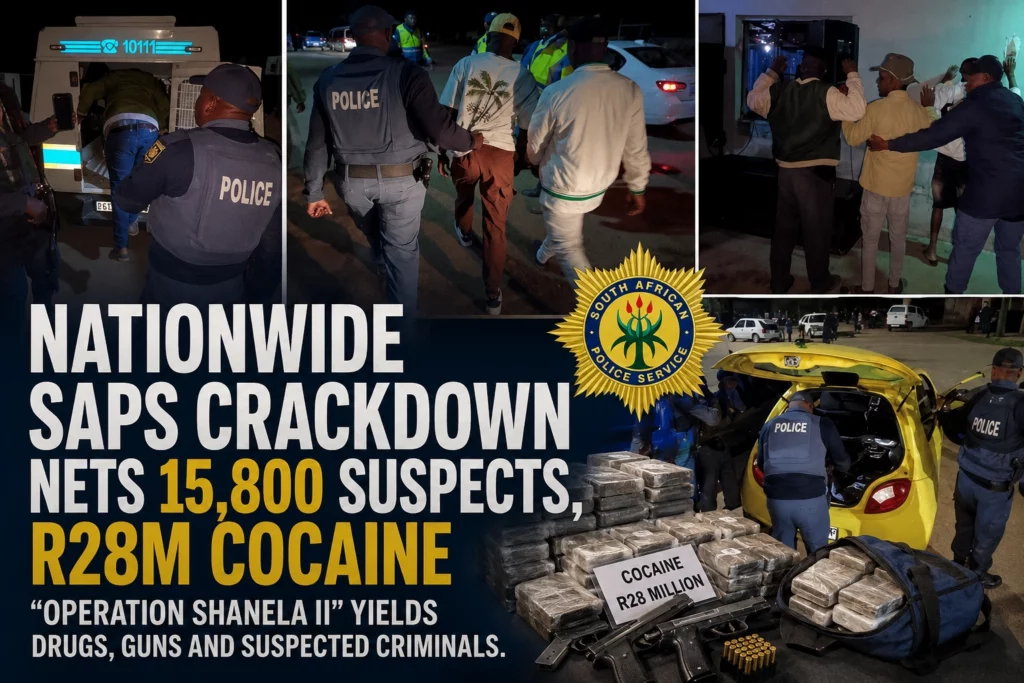 Nationwide SAPS Crackdown Nets 15,800 Suspects, R28m Cocaine