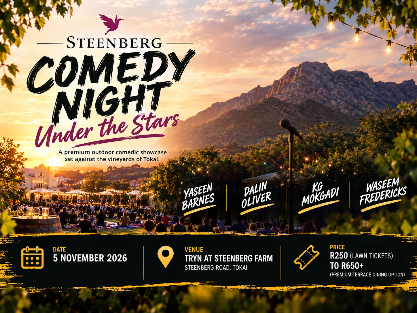 Steenberg Comedy Night Under the Stars